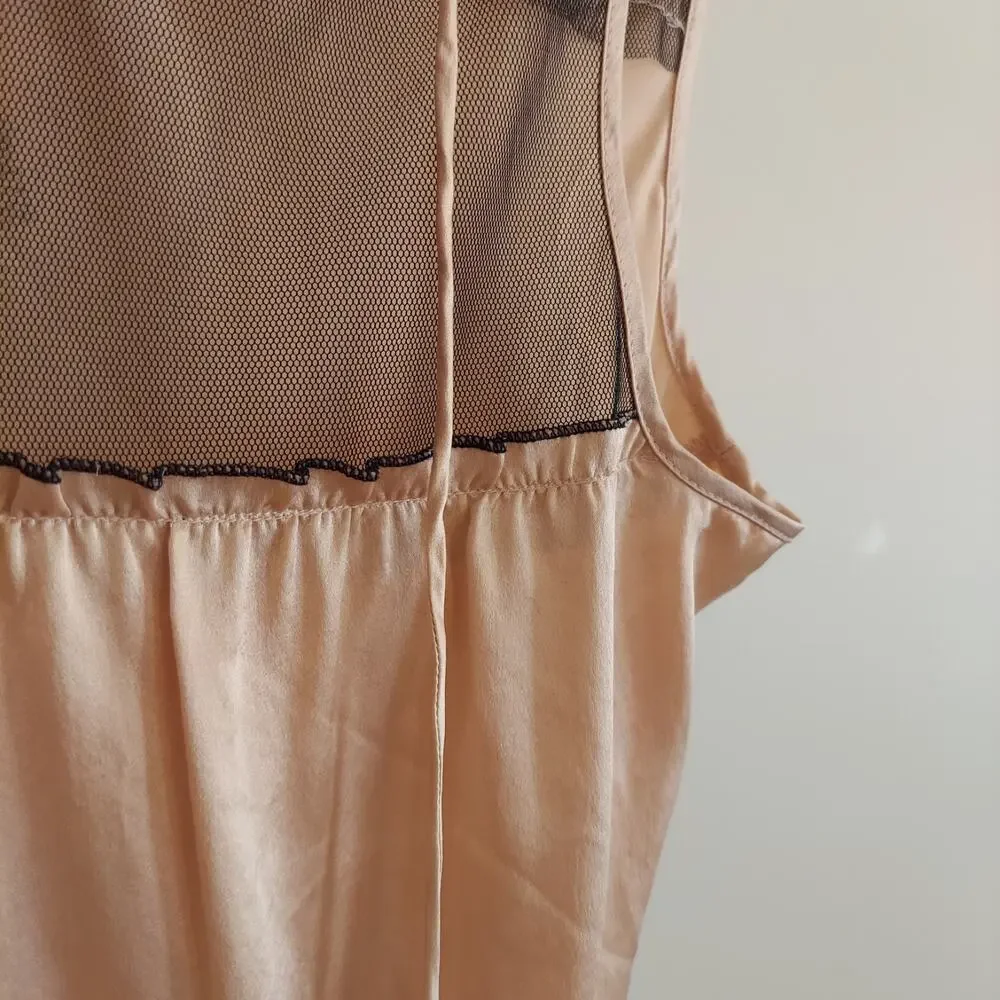 Plenty by Tracy Reese Silk Blouse‎ Y2K Mesh Beaded Peplum Fairy Grunge Ballet - Picture 3 of 8